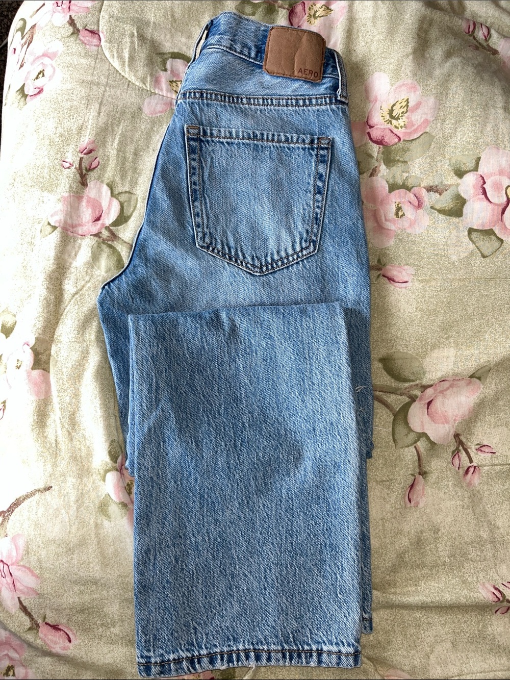Distressed Blue Jeans